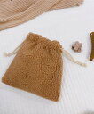 【SALE/60%OFF】Mignonjour Mignonjour/(W)もこもこ巾着ポーチ ミニョントレフル ルームヨンマルサンセレクティッド 財布・ポーチ...