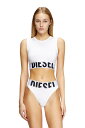 DIESEL ウィメンズ タンクトップ ADA-D-POP ディーゼル トップス ノースリーブ・タンクトップ ホワイト ブラック【送料無料】