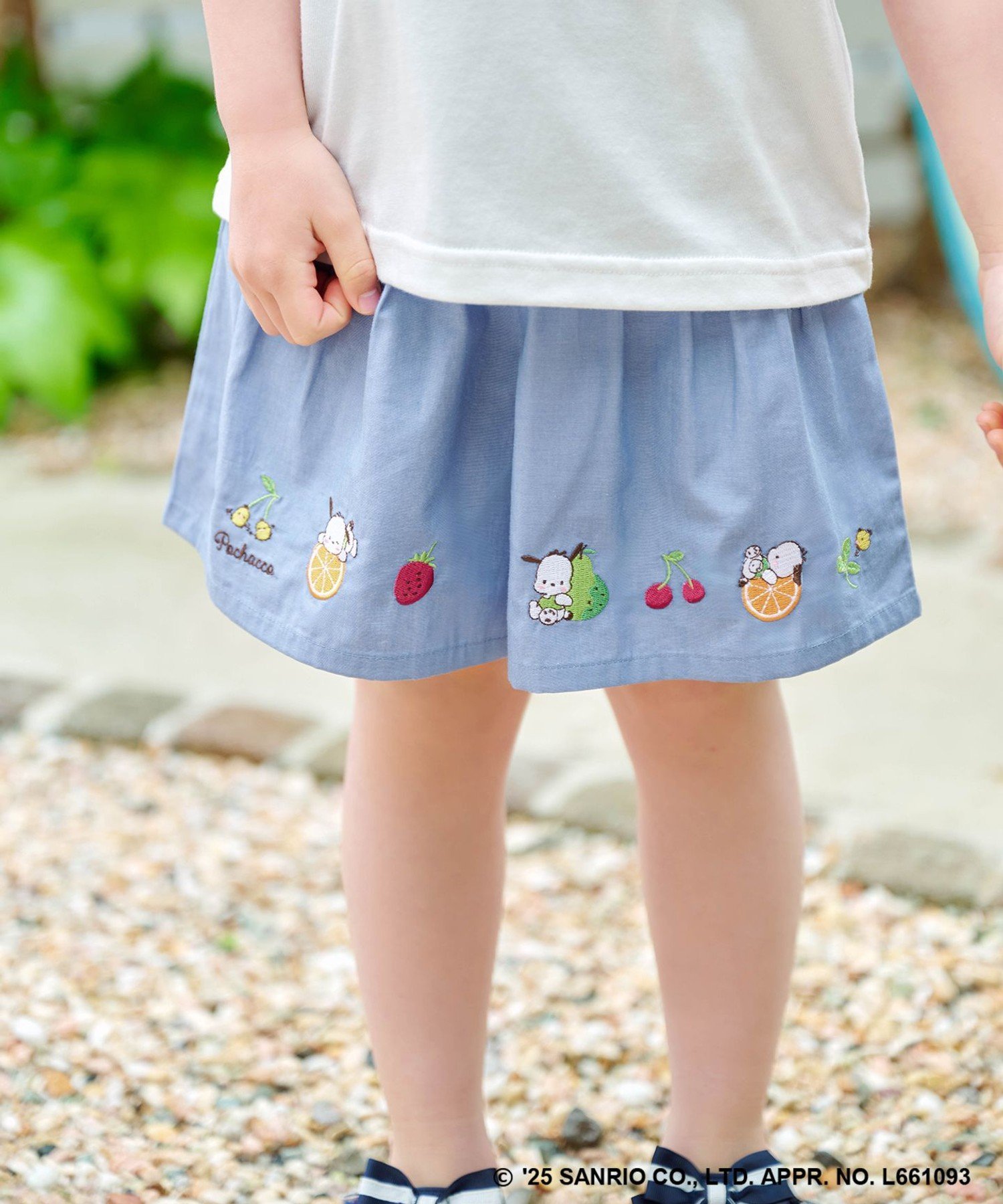 any FAM KIDS 【any FAM ×サンリオキャラクターズ】裾刺繍 キュロット エニィファム パンツ その他のパンツ ベージュ ピンク ブラック【送料無料】のサムネイル