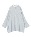 DES PRES 【WEB先行予約】シルクストライプ バンドカラーシャツ トゥモローランド トップス シャツ・ブラウス ホワイト【送料無料】