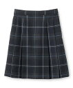 pom ponette junior *サイドプリーツチェックスカート ナルミヤオンライン スーツ・フォーマル スーツスカート ブルー【送料無料】