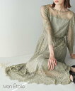 ROPE' PICNIC 【一部店舗限定】【MonE’toile】【結婚式にも】レースDRESS ロペピクニック ワンピース ワンピースその他 カーキ ブラック ベージュ ブルー パープル【送料無料】