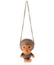 A BATHING APE BABY MILO PLUSH DOLL CHAIN SHOULDER BAG ア ベイシング エイプ バッグ ショルダーバッグ ブラウン【送料無料】