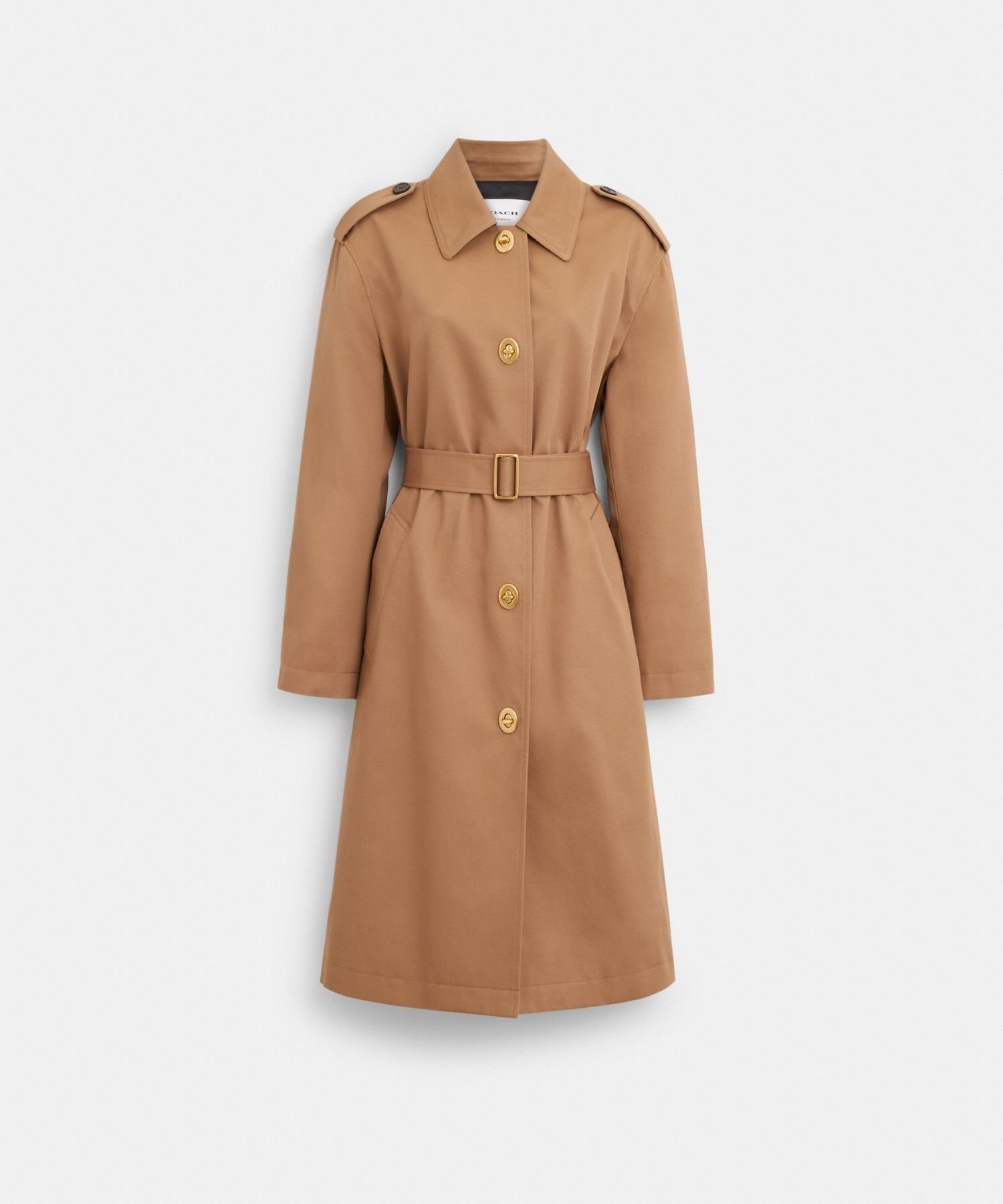 【SALE／77%OFF】COACH OUTLET 【公式】ターンロック トレンチ コーチ　アウトレット ジャケット・アウター トレンチコート ブラウン【送料無料】のサムネイル