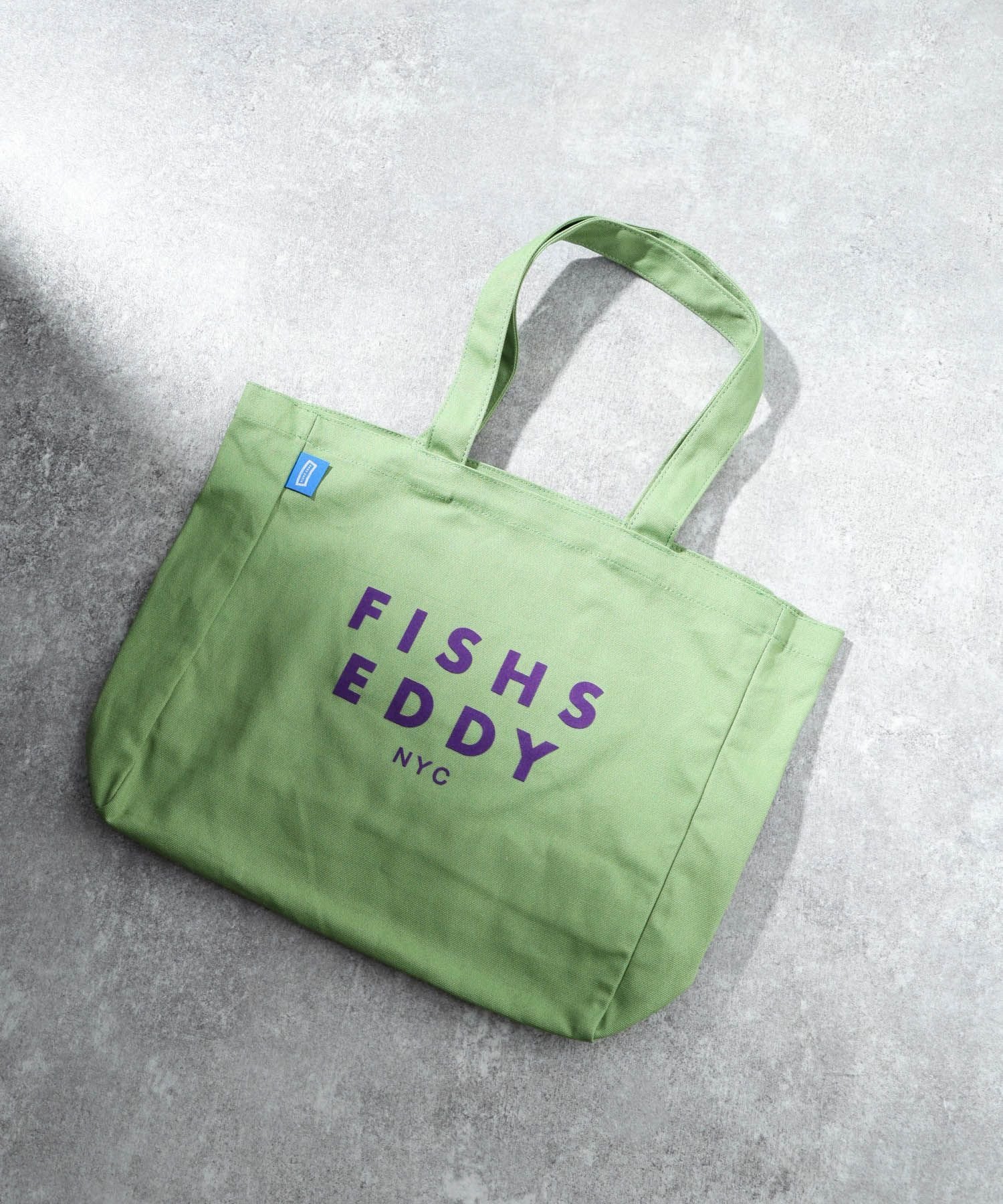 ニコアンド トートバッグ レディース Fishs Eddy 【Fishs Eddy(フィッシュエディ)】カラーロゴトートバッグM ニコアンド バッグ その他のバッグ グリーン グレー ベージュ ブルー