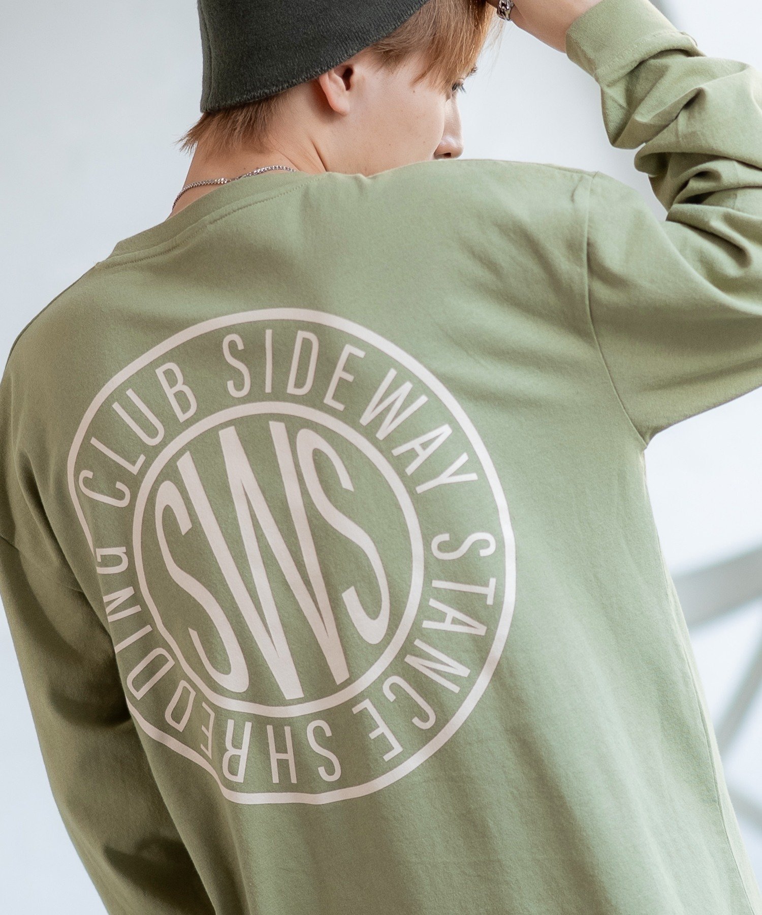 【SALE／53%OFF】SIDEWAY STANCE SIDEWAY STANCE サイドウェイスタンス オリジナルプリント サークルロゴ 長袖Tシャツ インプローブス トップス カットソー・Tシャツ ブラック カーキグリーン ホワイト