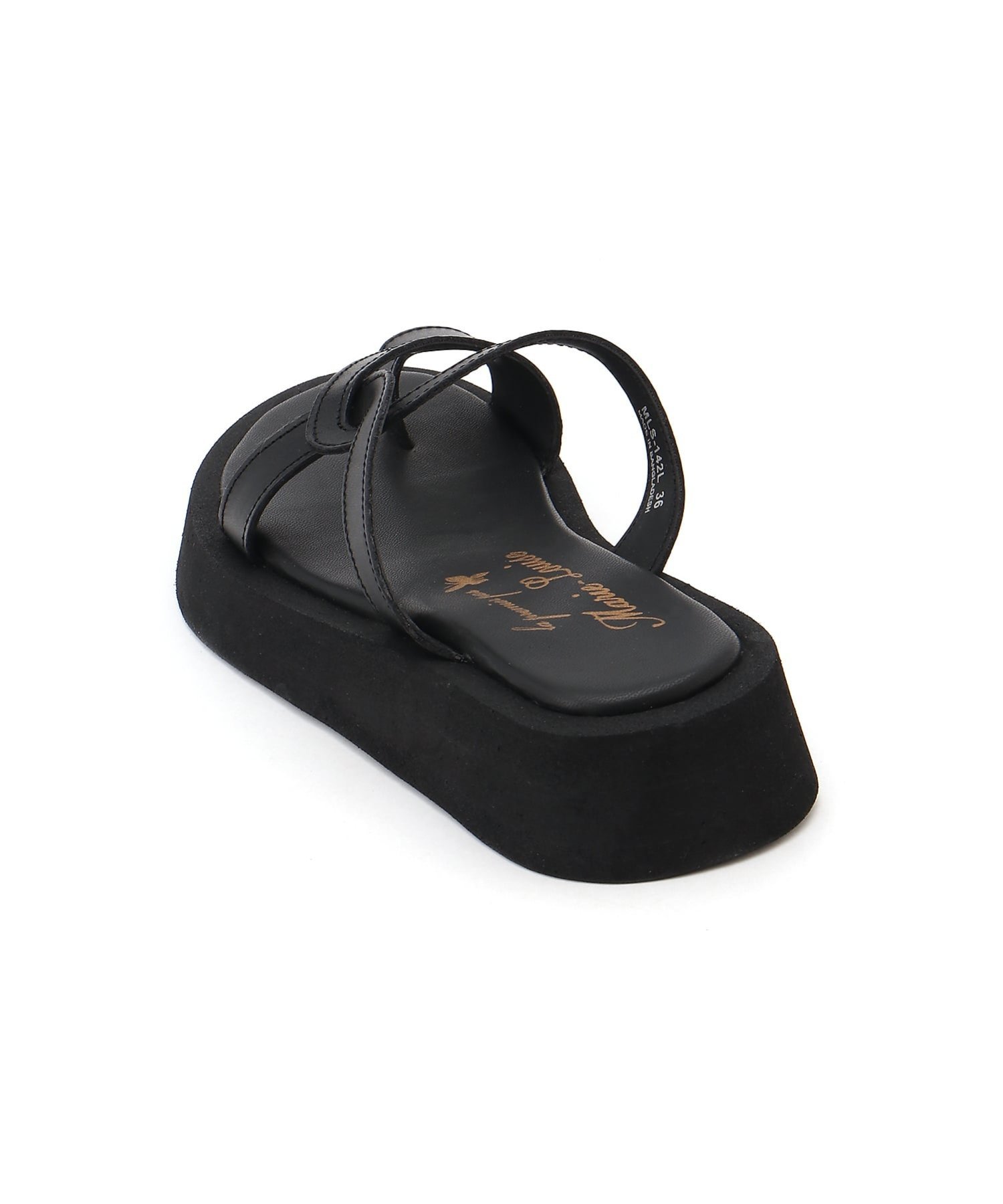 【SALE／10%OFF】Marie-Louise Marie-Louise/(W)厚底レザーサンダル マリー・ルイーズ シューズ・靴 サンダル ブラック【送料無料】