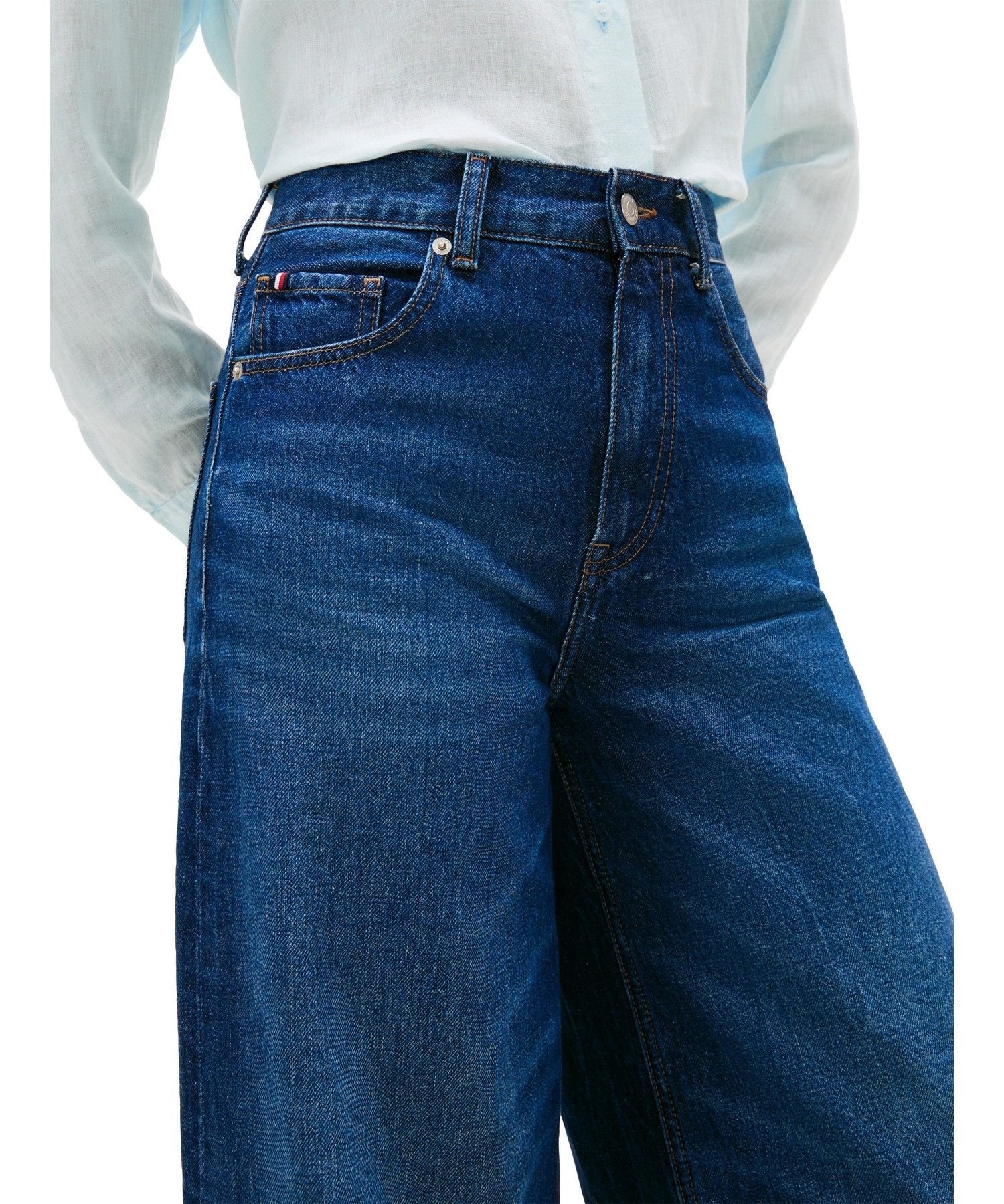TOMMY HILFIGER 70's ワイドレッグジーンズ 26SS トミーヒルフィガー パンツ ジーンズ・デニムパンツ ブルー【送料無料】
