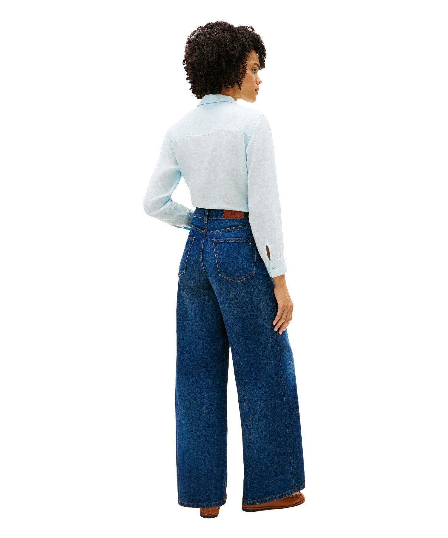 TOMMY HILFIGER 70's ワイドレッグジーンズ 26SS トミーヒルフィガー パンツ ジーンズ・デニムパンツ ブルー【送料無料】