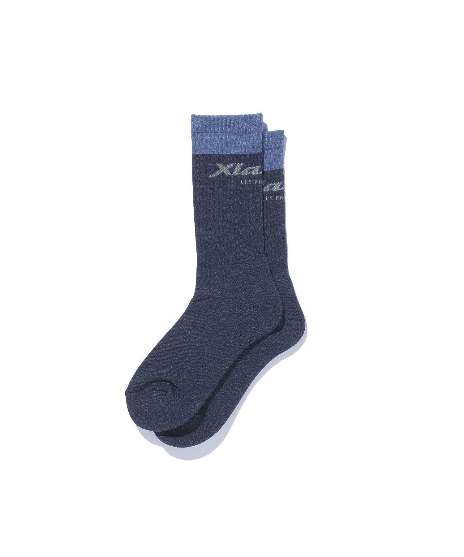 XLARGE COLOR SCHEME SOCKS エクストララージ 靴下・レッグウェア 靴下 ブラック グリーン ネイビー