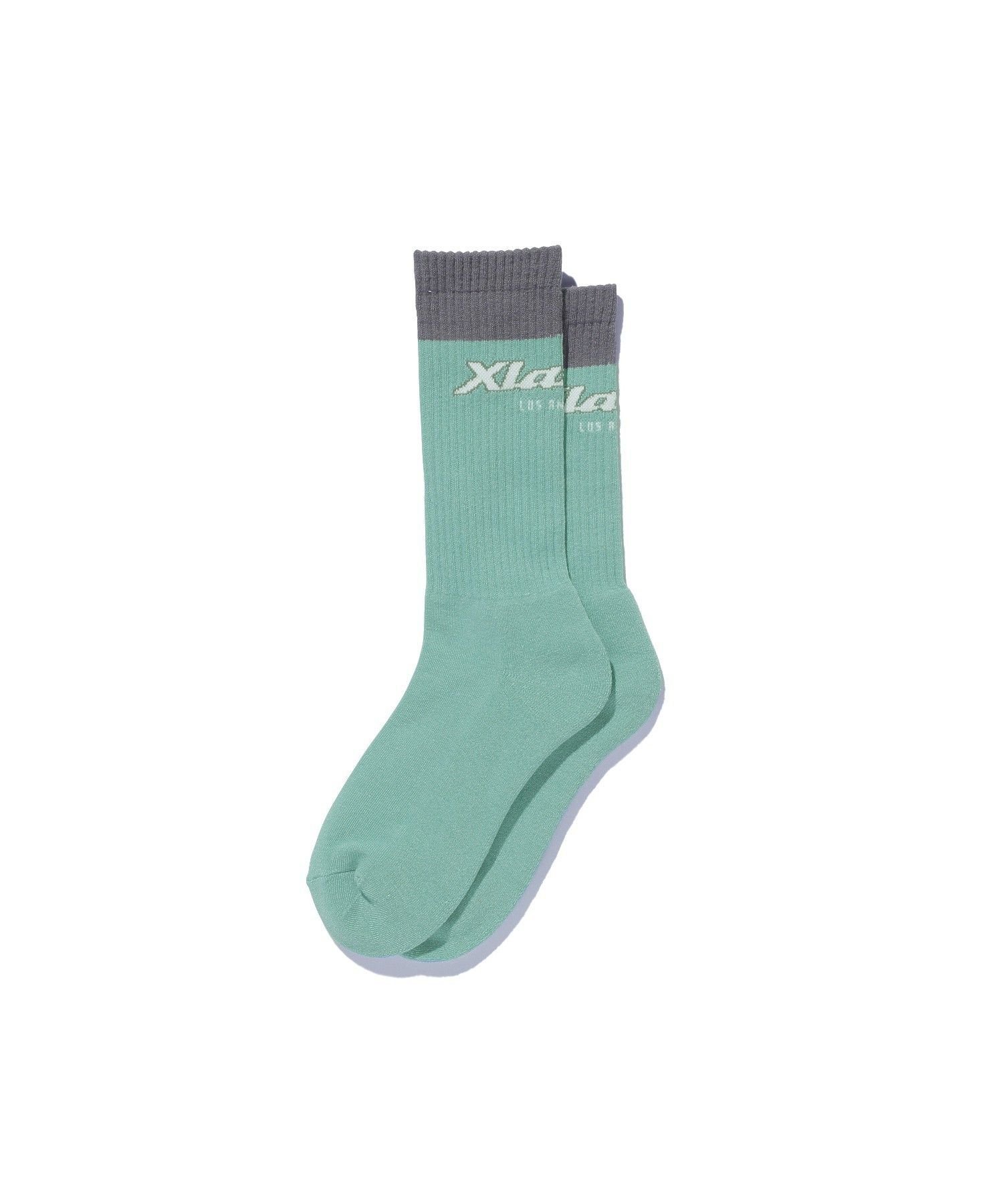 XLARGE COLOR SCHEME SOCKS エクストララージ 靴下・レッグウェア 靴下 ブラック グリーン ネイビー