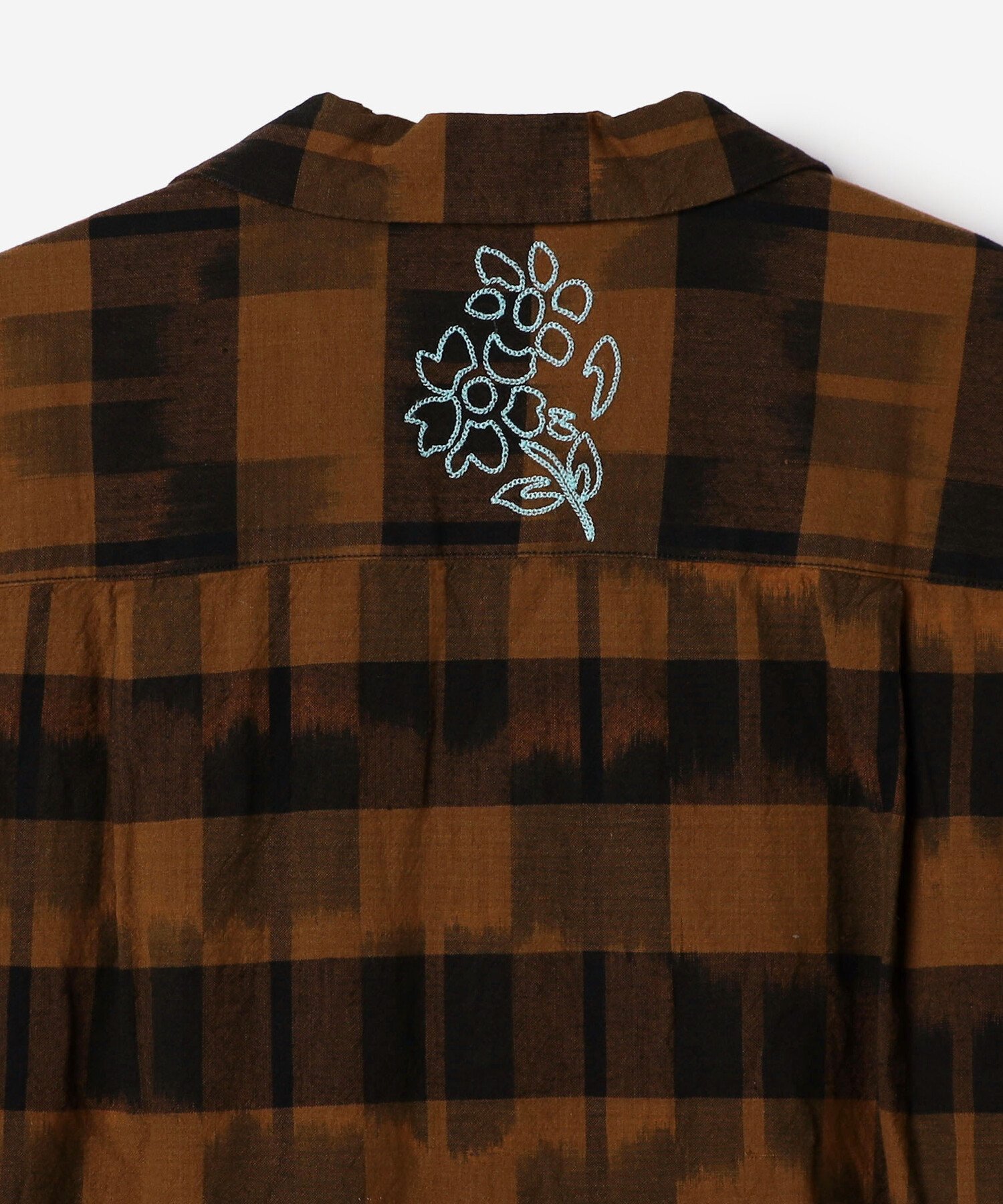 Bshop NOMARHYTHM TEXTILE ｜ コットン 刺繍オープンカラー半袖シャツ MEN ビショップ トップス シャツ・ブラウス ネイビー ブラウン