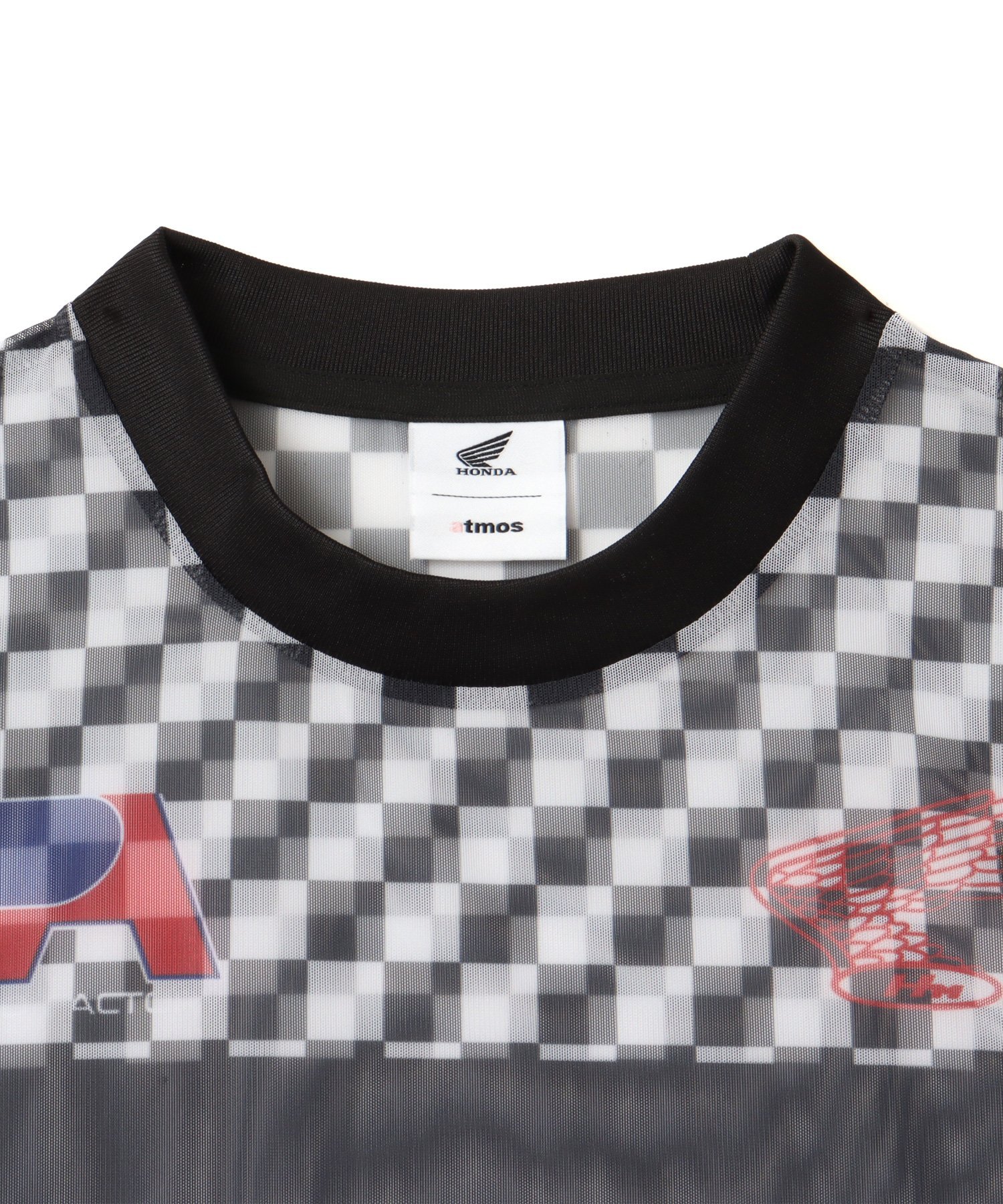 atmos pink HONDA x atmos pink Racing See-through T-shirt CHECK アトモス トップス カットソー・Tシャツ ピンク