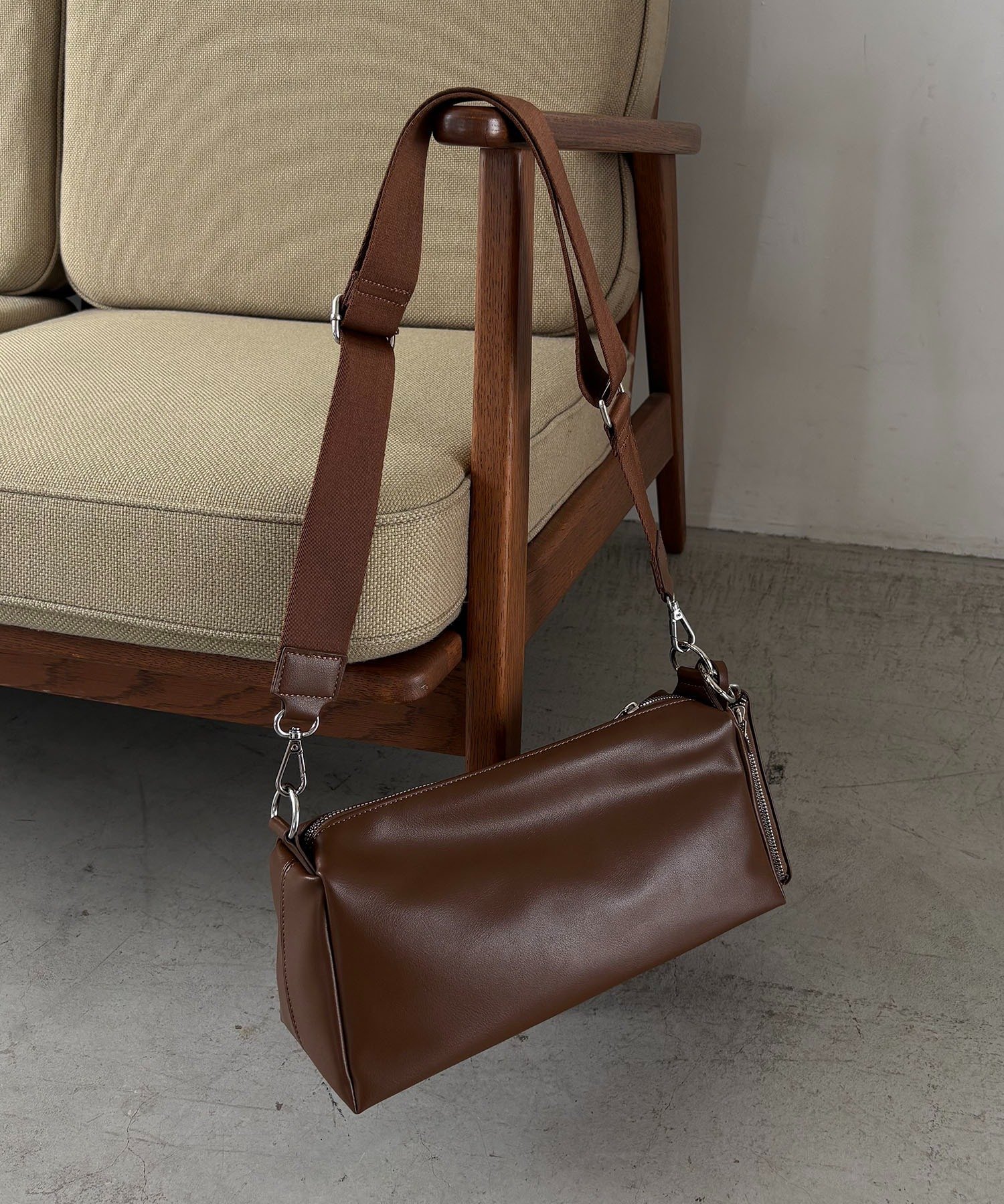 【SALE／30%OFF】CAPRICIEUX LE'MAGE チャームSETテープベルトショルダーバッグ カプリシュ　レマージュ バッグ トートバッグ ブラウン ブラック【送料無料】
