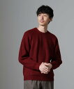 【SALE/50%OFF】NANO universe ウールミックスラグランニット ナノユニバース トップス ニット パープル レッド グレー ブラウン
