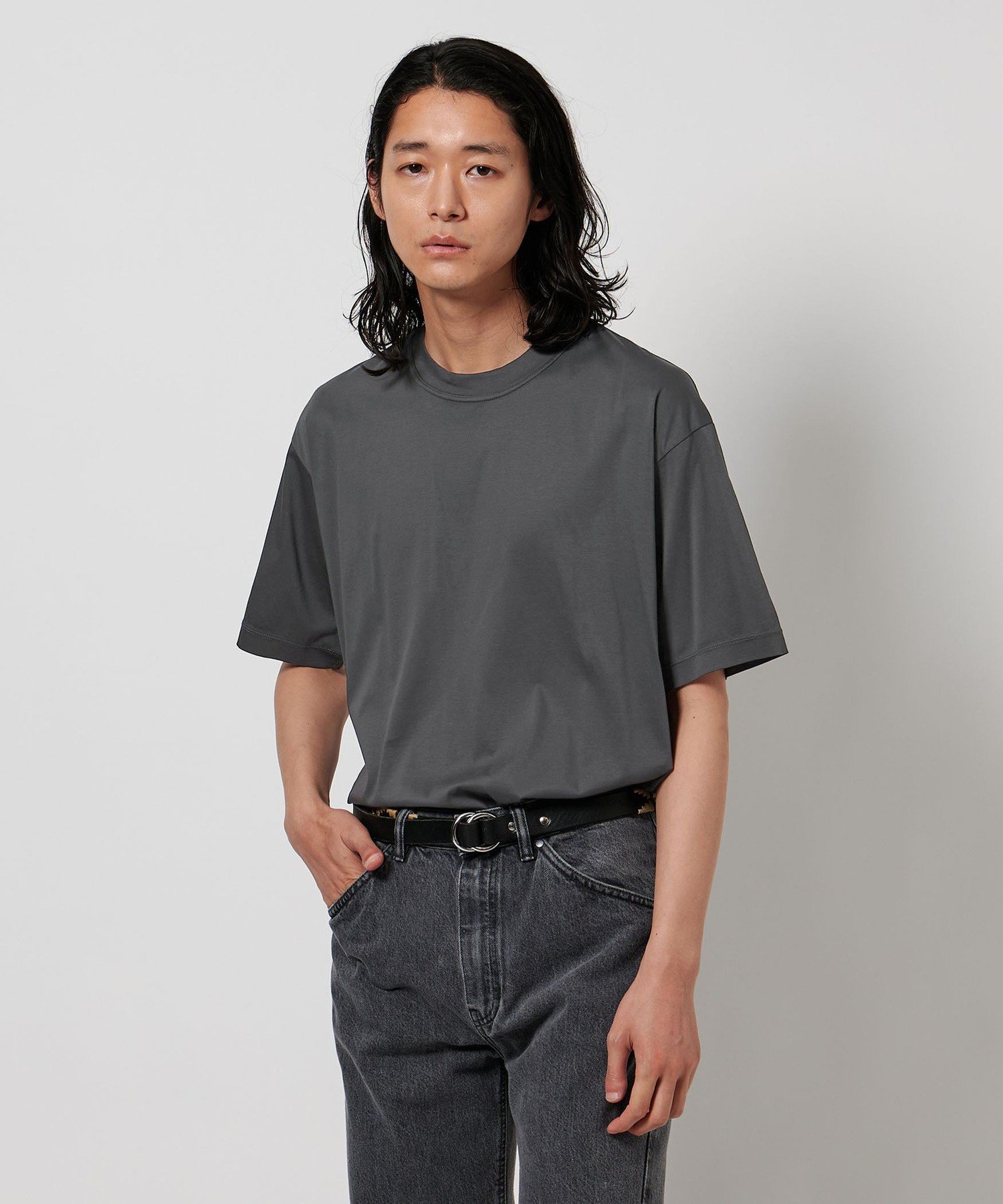 サマーシルケットスムース クルーネック T ユナイテッドアローズ アウトレット トップス カットソー・Tシャツ グレー ホワイト グリーン