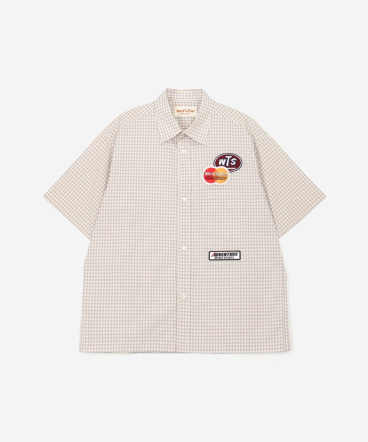 Bshop Work of Art Kendai ｜ コットンチェック 半袖シャツ MEN ビショップ トップス シャツ・ブラウス ブラウン ホワイト