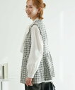 【SALE/30%OFF】ROPE' PICNIC リボンテープツイードパールボタンジレ ベスト/リンクコーデ ロペピクニック トップス ベスト・ジレ ネイビー...