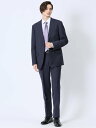 m.f.editorial ウール混 レギュラーフィット 2ボタン2ピーススーツ ストライプ紺 【25SS】 メンズ セットアップ ジャケット ビジネス カジュ...
