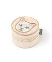 daily CLIP 【daily CLIP/WEB限定】キャット刺繍ラウンドケース スタディオクリップ インテリア・生活雑貨 収納用品・棚・ラック ホワイト ...