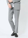 TAKA-Q 軽量 スリムフィット ノータックパンツ 千鳥シロ*クロ タカキュー スーツ・フォーマル スーツパンツ【送料無料】