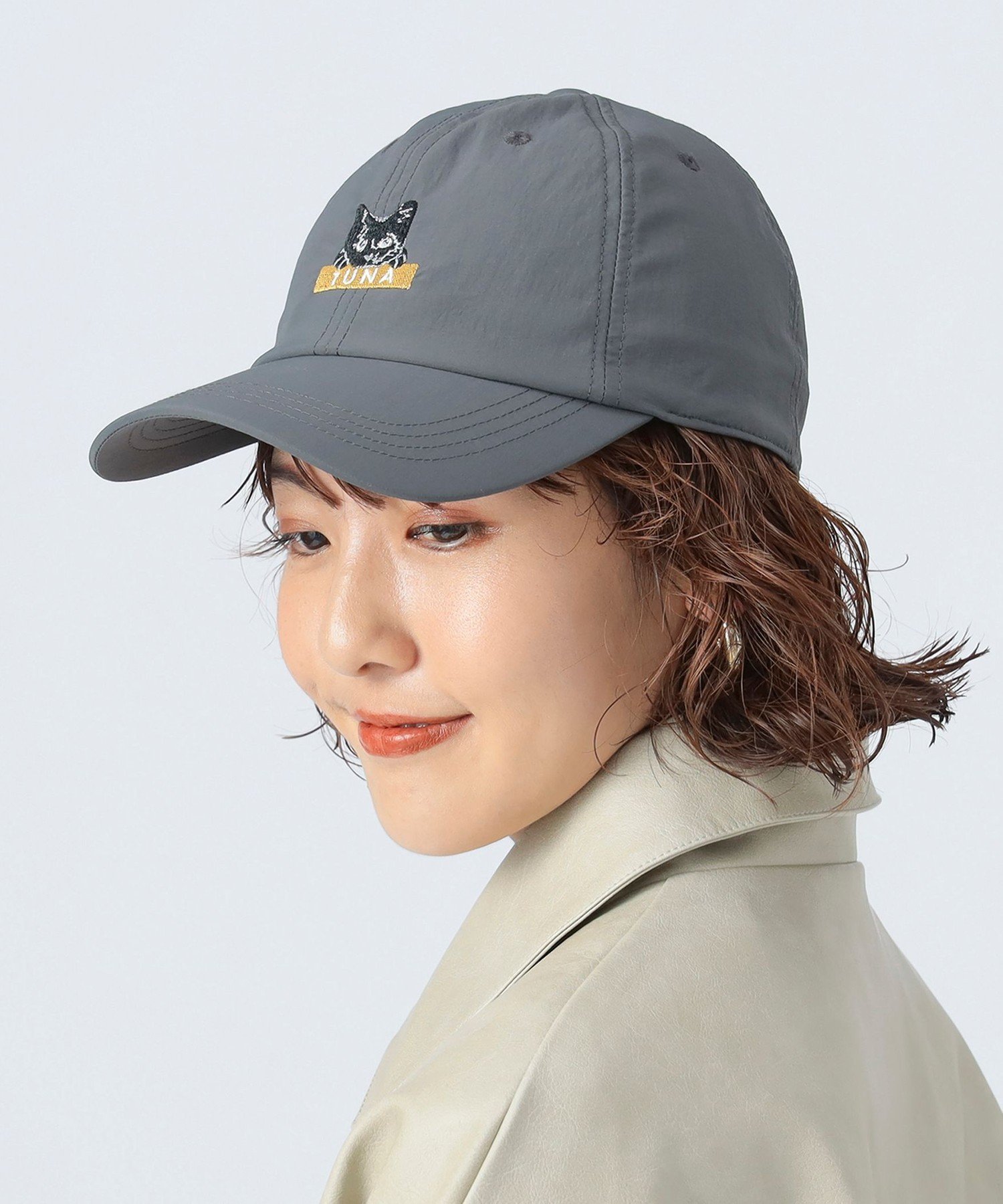 BEAMS HEART WOMEN 猫刺繍 キャップ 25AW ワンポイント レディース ビームス ハート 帽子 キャップ ホ..