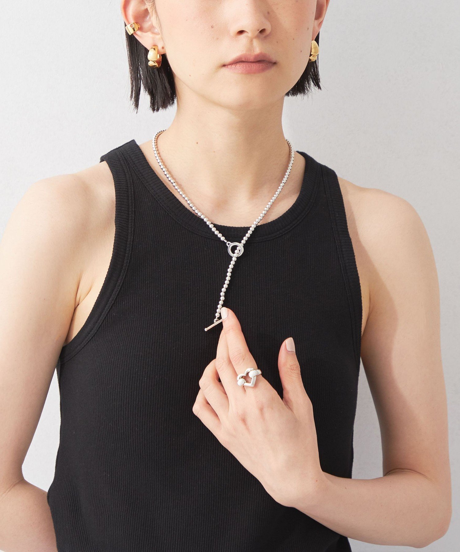 EMMEL REFINES ＜PHILIPPE AUDIBERT＞SP Ball chain ネックレス＜Select by EMMEL REFINES＞ ユナイテッドアローズ グリーンレーベルリラクシング アクセサリー・腕時計 その他のアクセサリー・腕時計 シルバー【送料無料】