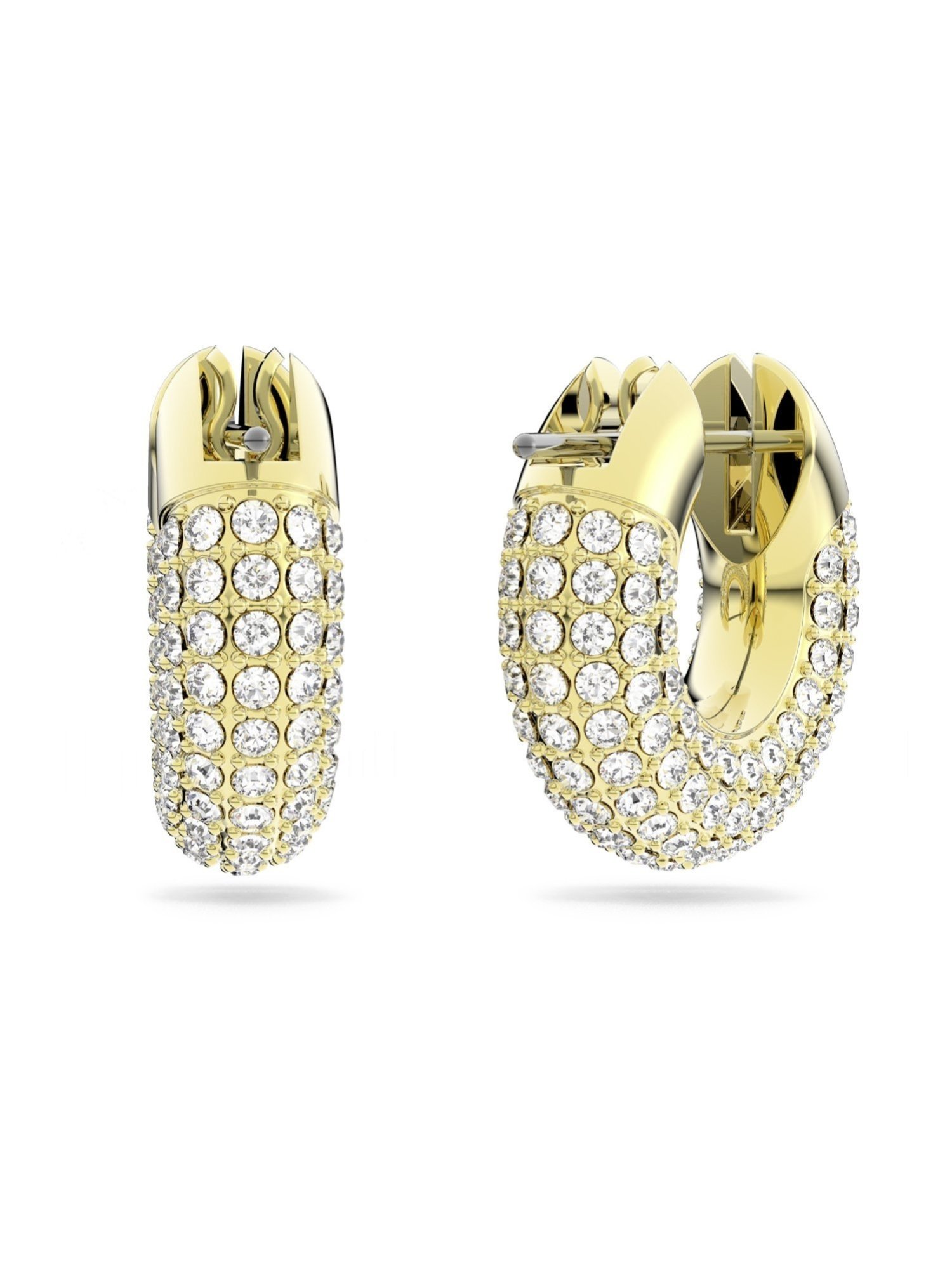 SWAROVSKI 【公式】【スワロフスキー】Dextera フープピアス, 小, ホワイト, ゴールドトーン・プレーティング スワロフスキー アクセサリー・腕時計 ピアス ホワイト【送料無料】