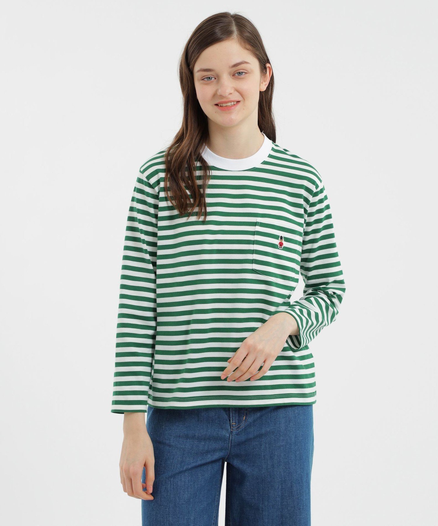 MACKINTOSH PHILOSOPHY WOMEN バッキンガムベア ボーダーロングスリーブT マッキントッシュ フィロソフィー トップス カットソー・Tシャツ グリーン レッド ブルー ネイビー【送料無料】のサムネイル