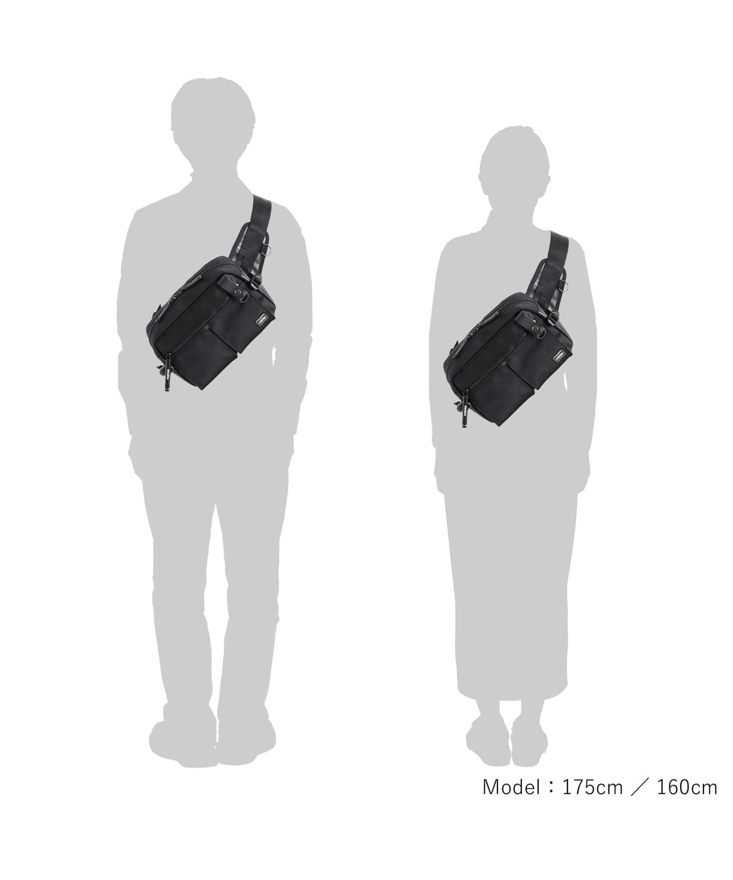 PORTER ヒート ウエストバッグ ポーター バッグ ボディバッグ・ウエストポーチ ブラック【送料無料】