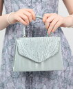 【SALE/35%OFF】DRESS+ パーティーバッグ ショルダーバッグ 2way 結婚式 ドレスプラス バッグ クラッチバッグ グリーン シルバー ピンク グレー(4)