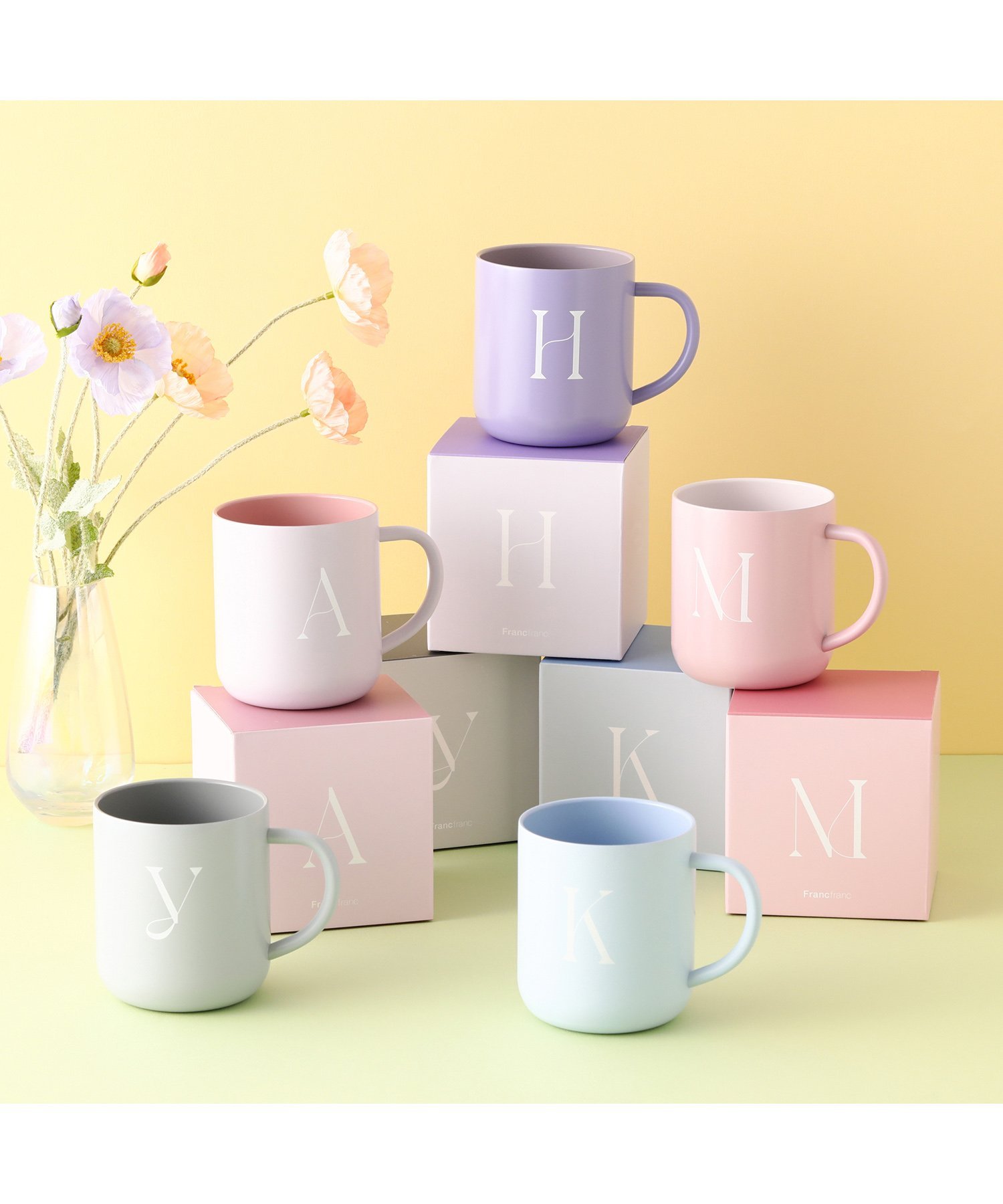 イニシャル ステンレスマグ H