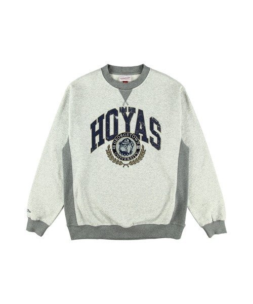 Mitchell & Ness W[W^E v~A t[XN[ Be[WS NCAA PREMIUM FLEECE CREW VINTAGE LOGO GEORGETOWN [L[[GXG[ gbvX ̑̃gbvX O[yz