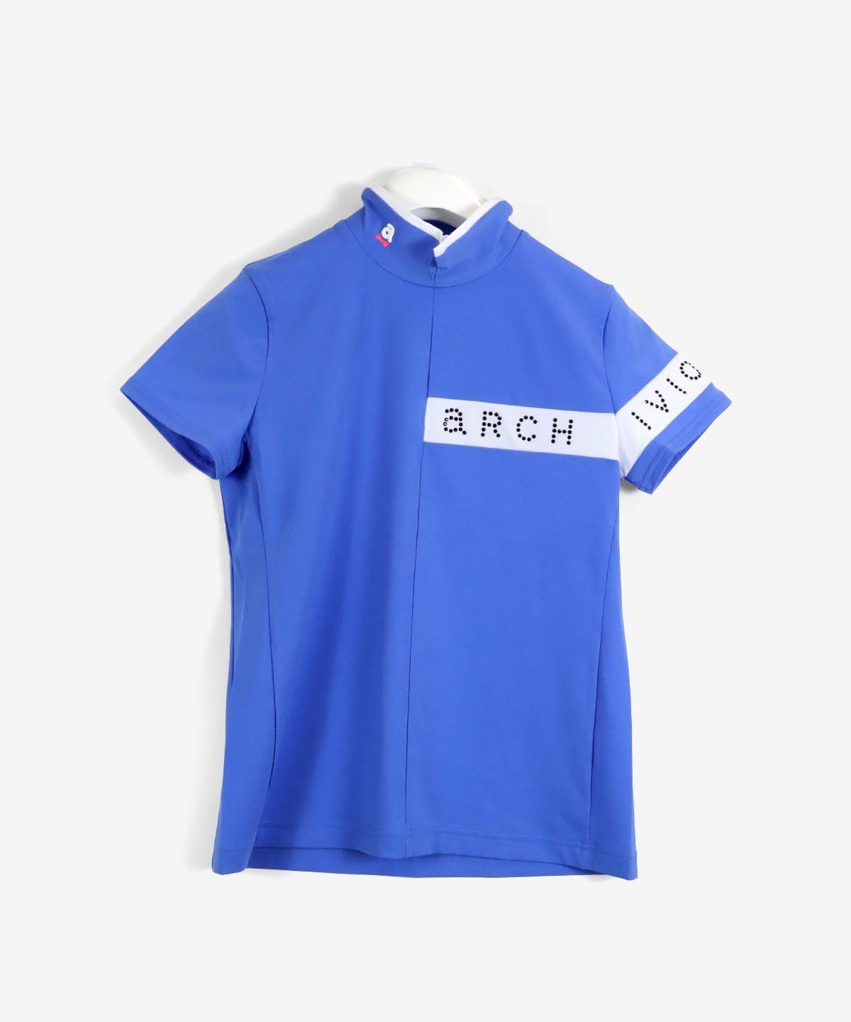 ラインストーンロゴUV速乾半袖プルオーバー アルチビオ トップス カットソー・Tシャツ ピンク ブラック ホワイト ブルー