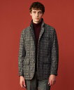 JOSEPH ABBOUD 【キングサイズ・イタリア素材/軽量/中綿キルト裏地】スライバーチェックジャージー ジャケット ジョセフアブード ジャケット・アウター...