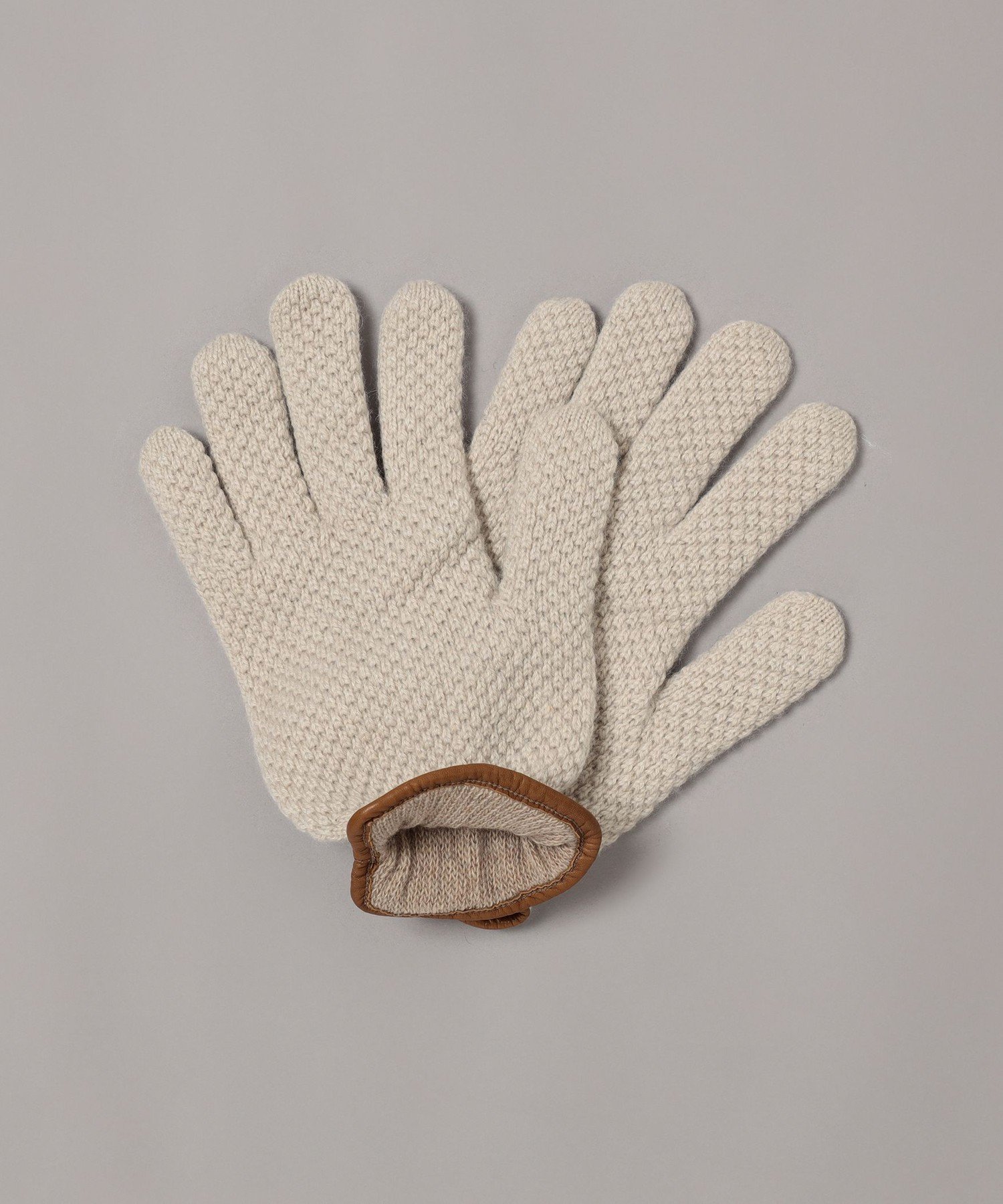 BEAMS F ALPO / カシミヤ ライニング ニット グローブ ビームス メン ファッション雑貨 手袋 シルバー ブラック ブルー カーキグリーン【送料無料】