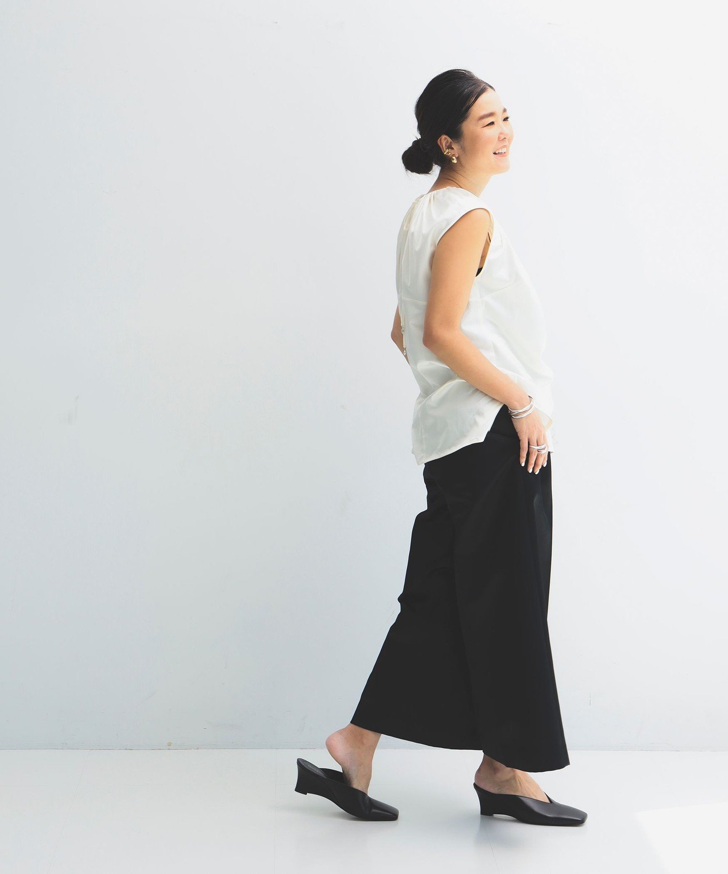 Demi-Luxe BEAMS レザーミュール .M 25SS デミルクス ビームス シューズ・靴 パンプス ブラック【送料無料】