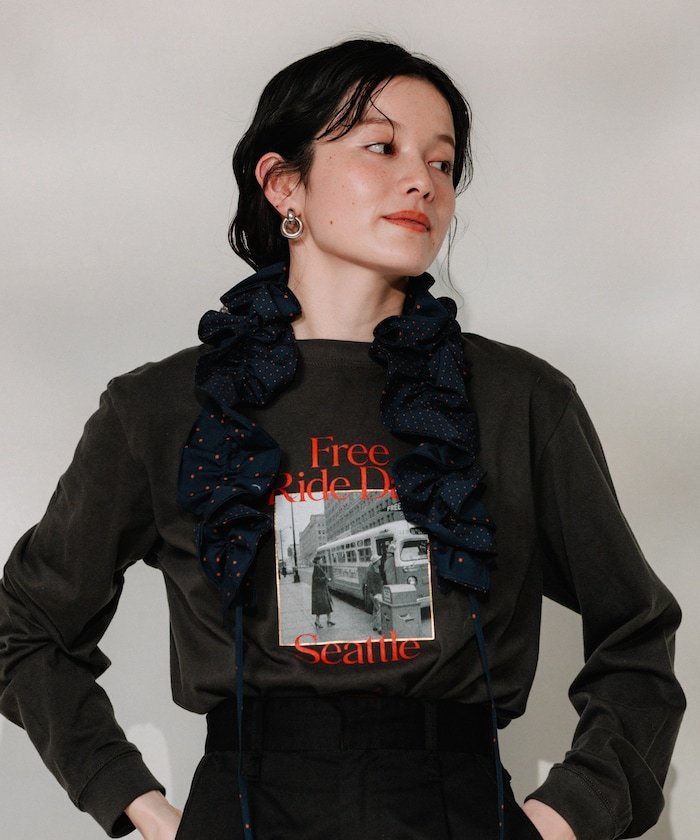 【SALE／55%OFF】FREAK'S STORE ドットコンビ フリル付け襟 25SS フリークスストア アクセサリー・腕時計 ネックレス ネイビー ブラック