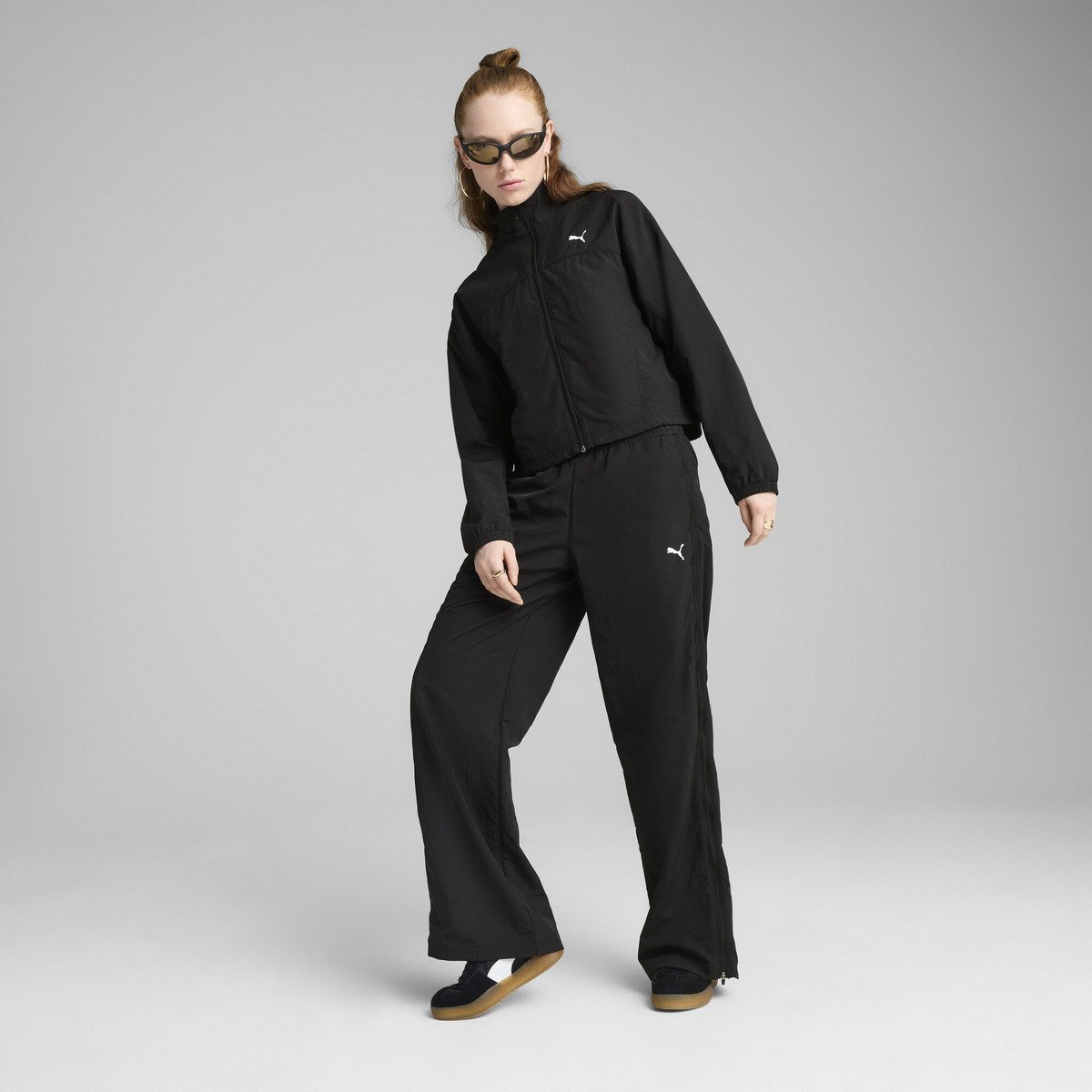 【SALE／46%OFF】PUMA ウィメンズ デア トゥ オーバーサイズ ジップオフ ウーブン ジャケット プーマ ジャケット・アウター その他のジャケット・アウター ブラック【送料無料】