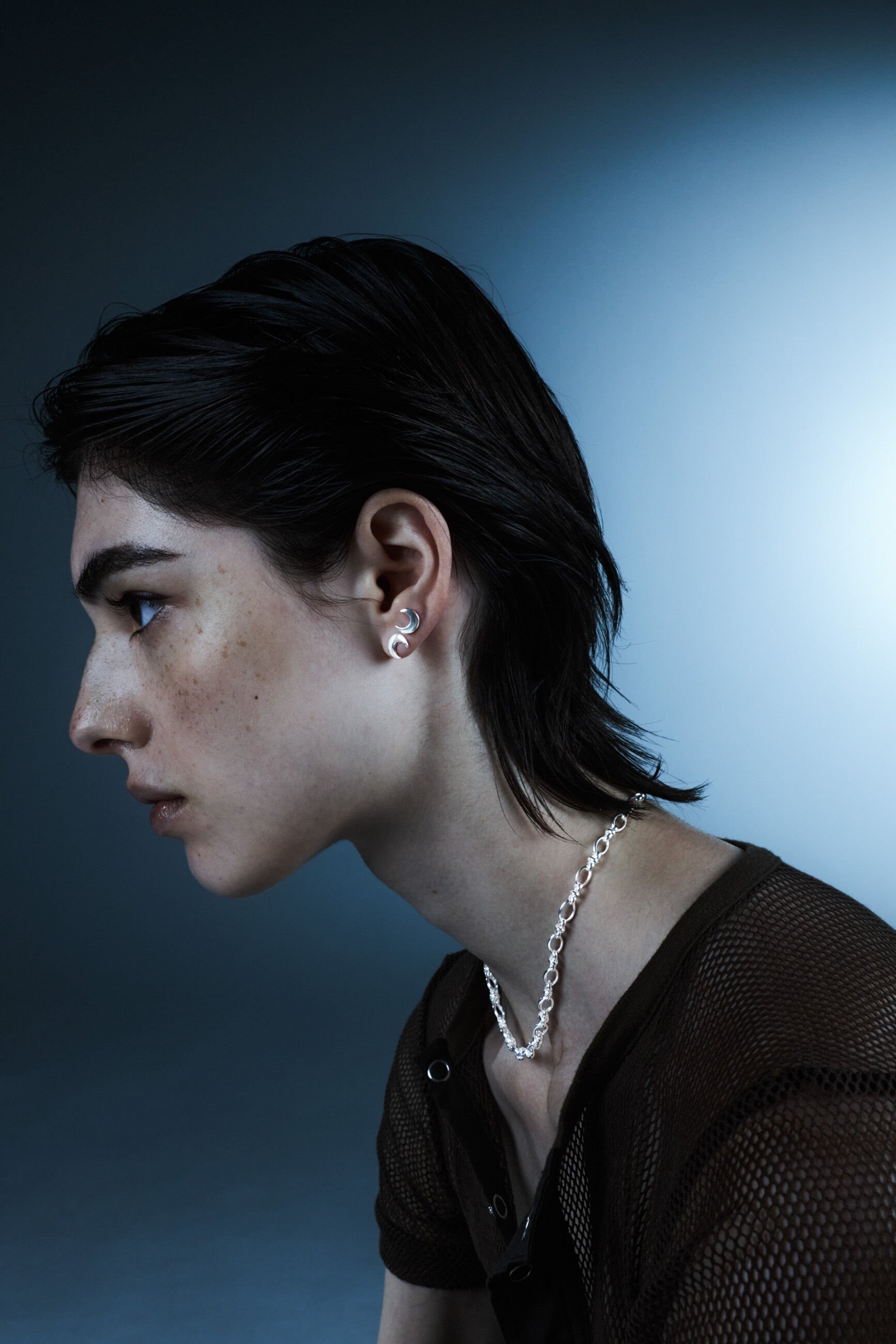 quip queint quip queint/moon stad pierce フォブ アクセサリー・腕時計 ピアス シルバー【送料無料】
