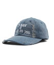 WEGO MEN'S オールドイングリッシュロゴダメージデニムキャップ ウィゴー 帽子 キャップ