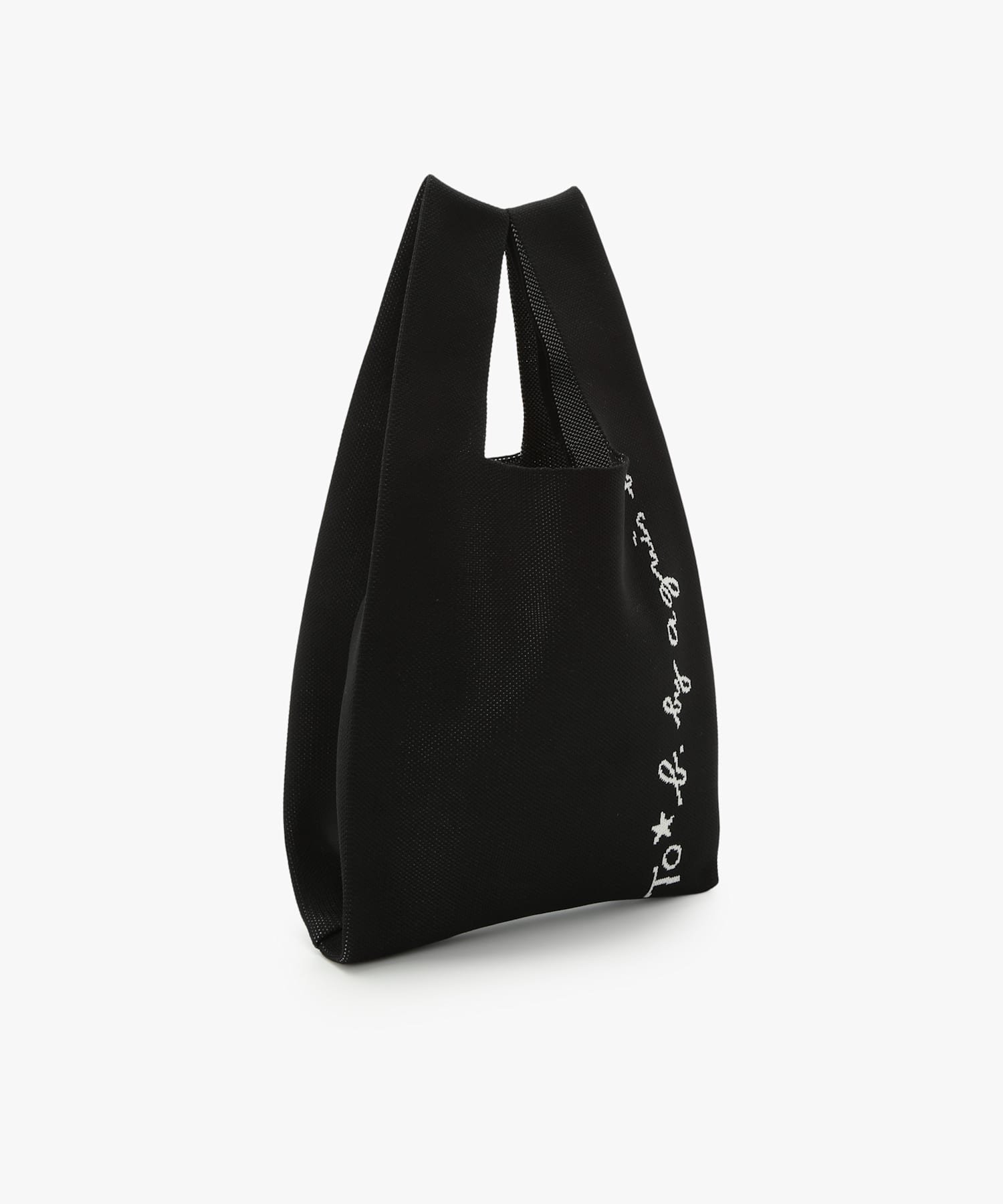 To b. by agnes b. ニット ロゴトートバッグ アニエスベー バッグ ハンドバッグ ブラック【送料無料】
