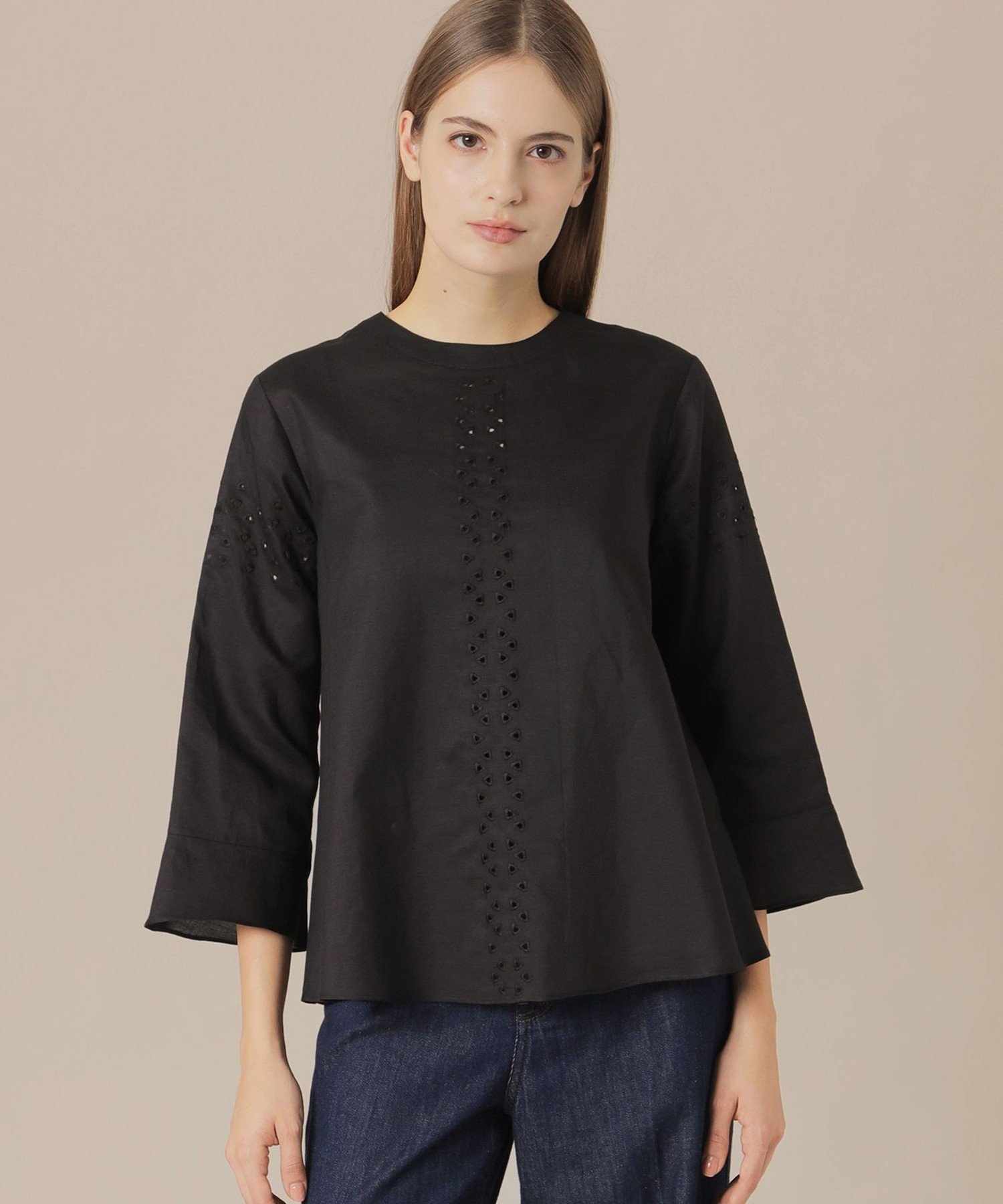 【SALE／69%OFF】MACKINTOSH LONDON コットンラミーエンブロイダリーブラウス マッキントッシュ ロンドン トップス シャツ・ブラウス オレンジ ブラック ベージュ ホワイト【送料無料】