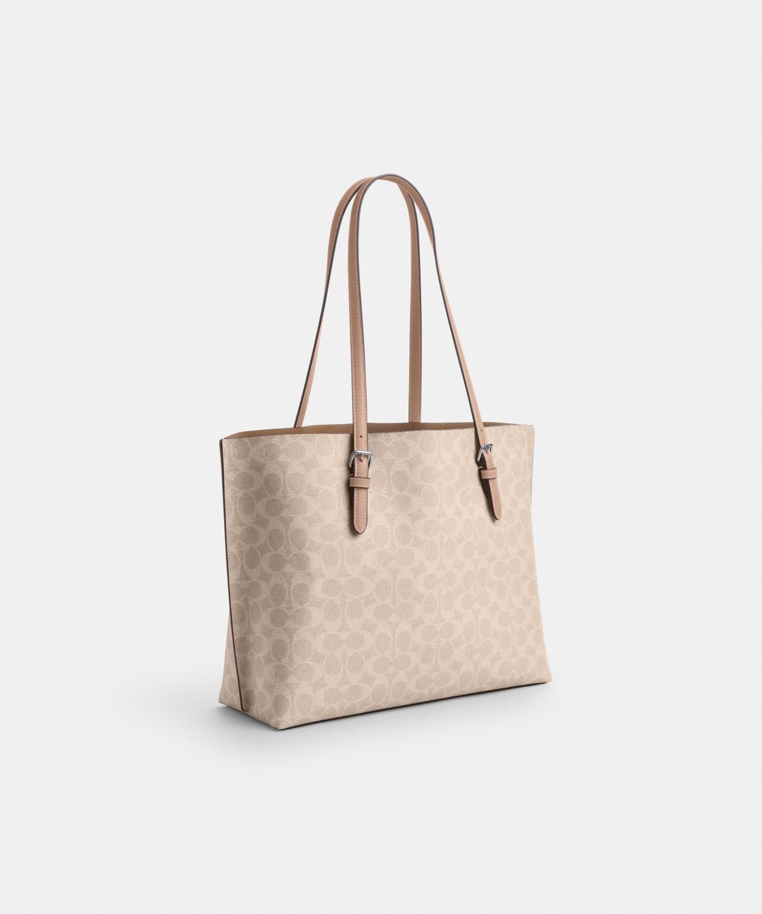 【SALE／60%OFF】COACH OUTLET 【公式】モリー トート バッグ・シグネチャー キャンバス コーチ　アウトレット バッグ トートバッグ ベージュ【送料無料】