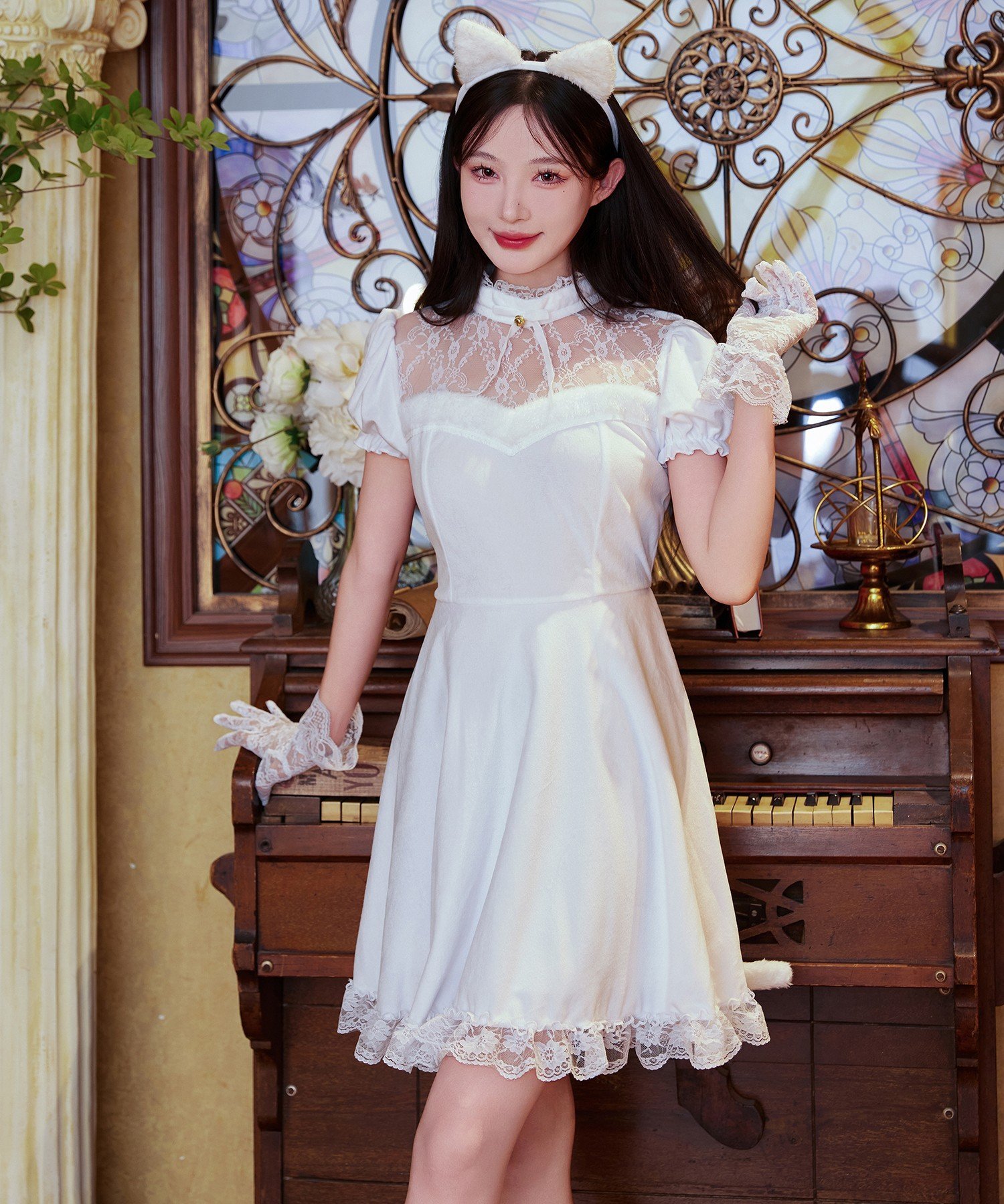 Brightlele 「 セクシーキャット 」 ハロウィン コスプレ 猫 仮装 衣装 黒猫 白猫 ブライトララ ファッション雑貨 その他のファッション雑貨 ブラック ホワイト