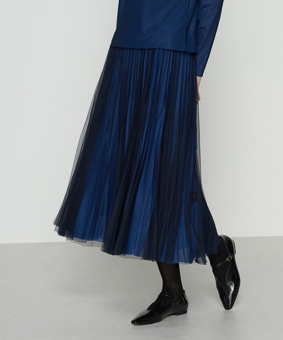 【SALE／10%OFF】COMME CA ソフトチュール*ウーリー分繊トリコット広巾 スカート コムサ スカート ロング・マキシスカート グリーン ブルー ブラック ブラウン【送料無料】