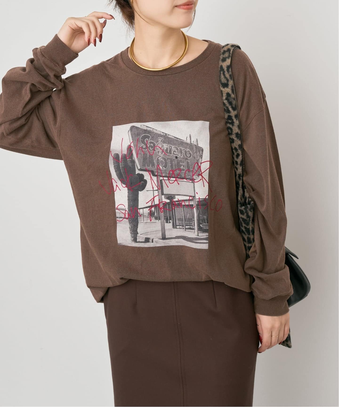 Spick & Span J.J.Mercer / ジェイジェイマーサー LONG SLEEVE Tシャツ スピックアンドスパン トップス カットソー・Tシャツ ホワイト ブラック ブラウン【送料無料】