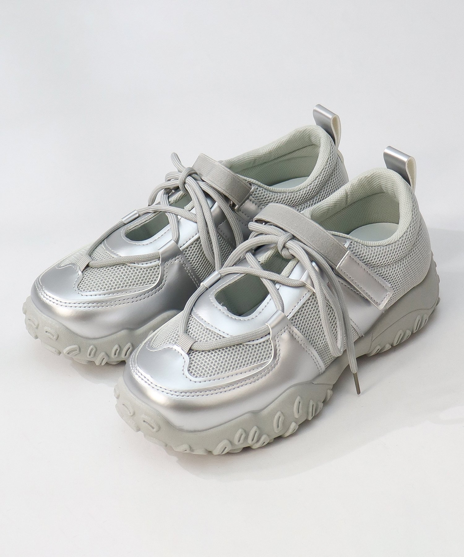 【SALE／30%OFF】LibertyDoll ワンピース オフィス ベルクロメッシュスニーカー ☆3802 サンエーフットウェアー シューズ・靴 スニーカー ベージュ ブラック シルバー