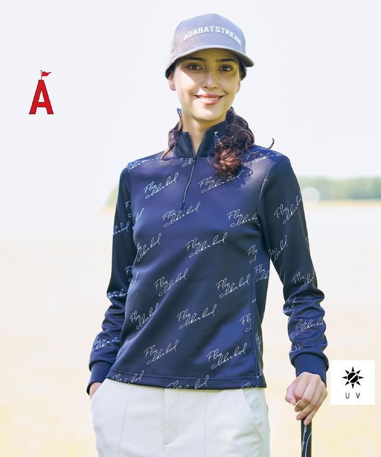 【SALE／30%OFF】ADABAT STREAM 櫻井貴史コラボモックネックT アダバット トップス カットソー・Tシャツ ホワイト ブラック【送料無料】
