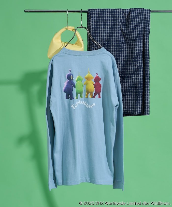 【SALE／25%OFF】FREAK'S STORE Teletubbies バックビュー バックプリント ロンT 25AW フリークスストア トップス カットソー・Tシャツ ホワイト グレー ブルー【送料無料】